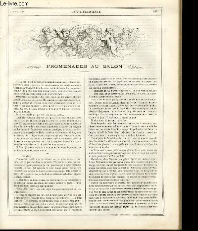 LA VIE PARISIENNE 3e anne - N 18 - PROMENADES AU SALON, GUSTAVE Z. - L'AMI ROLLON, HIX - UN MOT DE L'AFRIQUE - L'ART DE DINER AU CABARET (IV), DANIEL - A PROPOS DE LA BANQUE NATIONALE HYPOTHECAIRE