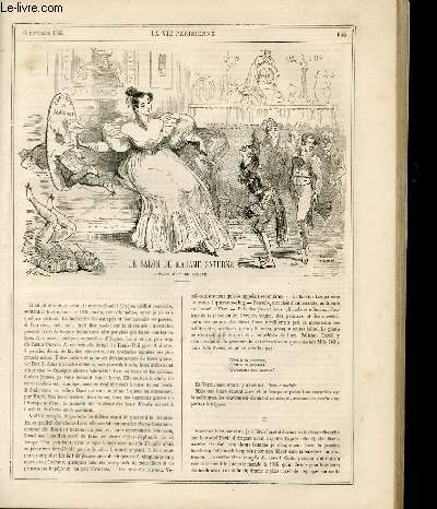 LA VIE PARISIENNE 3e anne - N 47 - LE SALON DE MADAME SATURNE, croquis d'un regardeur - LE MONDE DU BOIS DE BOULOGNE (1) - AU NOUVEAU THEATRE DES FANSTAISIES PARISIENNE, quelques scne de la pantomine d'inauguration...