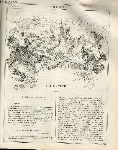 LA VIE PARISIENNE 4e anne - N 4 - BOULOTTE, H..... OFF. - SOUVENIRS D'UN OFFICIER DE CAVALERIE, MES PASSE-TEMPS A SAUMUR - LE LION AMOUREUX, AU THEATRE-FRANCAIS - LES TOILETTES DE L'IRRESISTIBLE TOTO, EMILE V. - MUSEE FRANCAIS, F.
