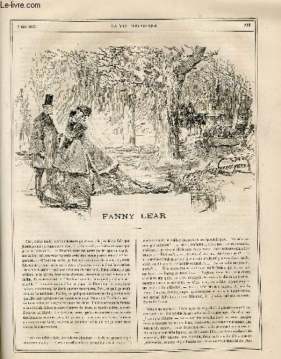 LA VIE PARISIENNE 4e anne - N 18 - FANNY LEAR, H.....OFF. - SOURVENIRS D'UN OFFICIER DE CAVALERIE, AUX ARRETS - LES APOTRES PAR RENAND, HIX - ETUDES PARISIENNES: LES CHAPEAUX, LES SALUTS...