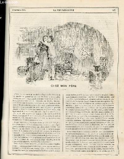 LA VIE PARISIENNE 4e anne - N 45 - CHEZ MON PERE, D. - DICTIONNAIRE DE LA MUSIQUE APPLIQUEE A L'AMOUR (4) - SOLITUDE ET SOCIETE, MUSTAPHA - SOUVENIRS D'UN ELEVE DE MARINE, LE VAISSEAU-ECOLE.
