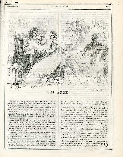 LA VIE PARISIENNE 4e anne - N 50 - UN ANGE, D. - CES DAMES AU MANEGE - SOUVENIRS D'UN ELEVE DE MARINE, LE JEAN-BART, VOYAGE AU LONG COURS - LES RENTREES, CROQUIS DU JOUR.