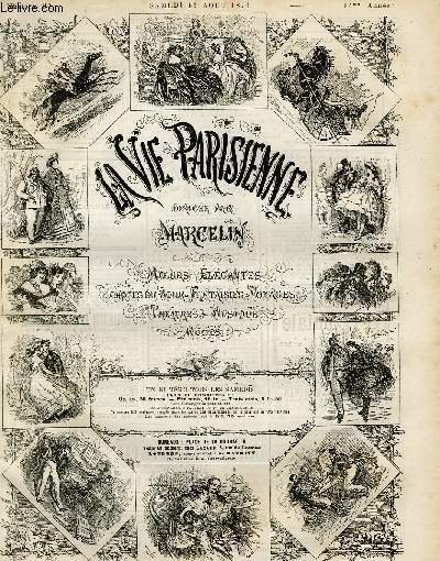 LA VIE PARISIENNE 14e anne - N 33 - EN PASSANT PA LONDRES, notes de voyage, de G. - VENGEANCE, PLAISIR DES DIEUX, de E. - A LA CAMPAGNE, LA PROCESSION - A BIARRITZ, UNE VISITE AU COUVENT DES ANGLETTES, de X.