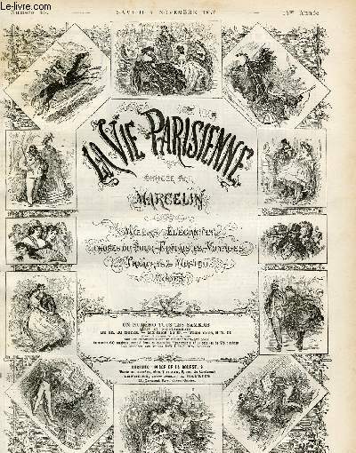 LA VIE PARISIENNE 14e anne - N 45 - UNE SOIREE EXCENTRIQUE, de L. P. - CE QU'ON RAPPORTE DE VOYAGE, SOUVENIRS & BIBELOTS, de YVES ET BARRET.