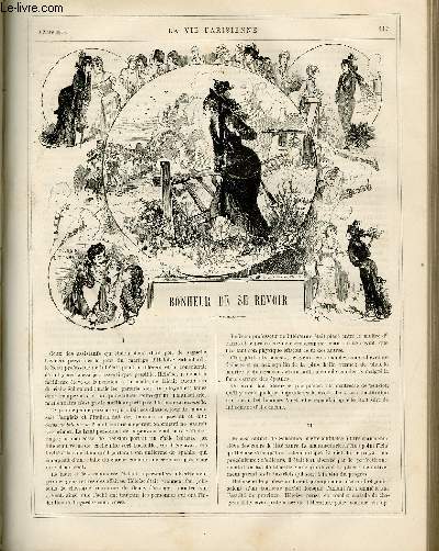 LA VIE PARISIENNE 15e anne - N 9 - BONHEUR DE SE REVOIR de N. - LE HALL DU CHATEAU, JEUX DU SOIR, de YVES ET BARRET - LE CABINET DE TOILETTE, H.-Y.