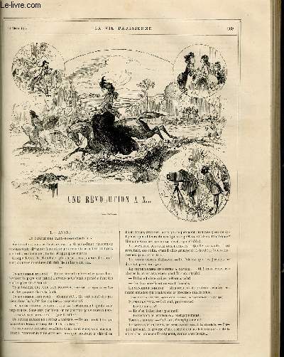 LA VIE PARISIENNE 15e anne - N 13 - UNE REVOLUTION A X... de ZUT. - LES OEUFS DE PAQUES, de YVES ET BARRET - A PROPOS DE TROIS LIVRES MILITAIRES de J...