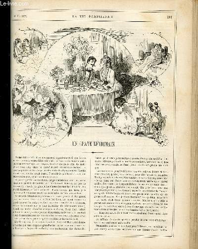 LA VIE PARISIENNE 15e anne - N 21 - UN GRAVE LENDEMAIN de A. - QUELQUES CHEFS-D'ORUVRE DE L'EXPOSITION DE PEINTURE, de YVES ET BARRET - LE MANQUE DE FEMMES DANS LES THEATRES ET LES MOYENS D'Y REMEDIER de LA REDACTION.