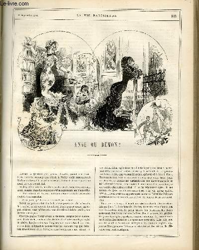 LA VIE PARISIENNE 16e anne - N 39 - ANGE OU DEMON? de TROIS-ETOILES - GRANDS ET PETITS CHAPEAUX DU JOUR de YVES ET BARRET -