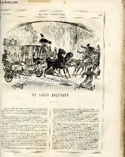 LA VIE PARISIENNE 17e anne - N 10 - UN SALON POLITIQUE de S-Y. - LES VISITES DE LA VIE PARISIENNE II. la vente du thtre Italien de INAUTHENTIQUE.