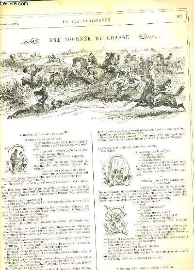 LA VIE PARISIENNE 18e anne - N 47 - UN INTERIM de SOUTACHE - UNE JOURNEE DE CHASSE de SCAMP. - ALLONS AU CABARET de JEANNE.