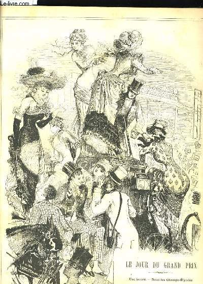 LA VIE PARISIENNE 19e anne - N 24 - LE JOUR DU GRAND PRIX de X. - ETUDES SUR LA TOILETTE, VIIe srie: LES POSTICHES - TOILETTES DE COURSES.