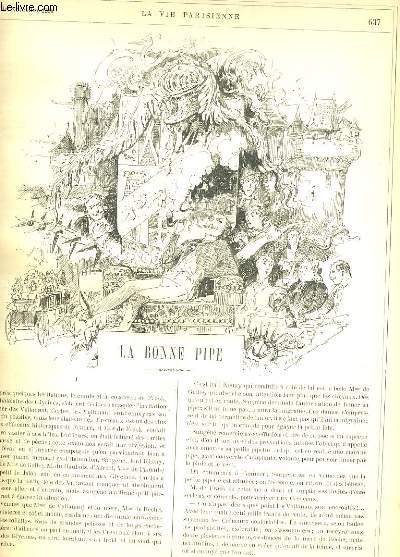 LA VIE PARISIENNE 22e anne - N 44 - LA BONNE PIPE de S. - CHATEAU ET CHAUMIERE de RICHARD O'M. - FEMMES-GIBIERS, 2e srie: GIBIERS D'EAU ET DE MARAIS, OISEAUX DE PROIE ET OISEAUX CRIARDS de YVES & BARRET. - LES BETES DU CHATEAU: LES CHEVAUX de Z.