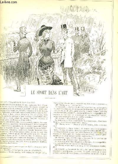 LA VIE PARISIENNE 23e anne - N 3 - LE SPORT DANS L'ART de S.... - ENFIN NOUS AVONS VU THEODORA ! de MICHELET SC. - SOUHAITS AUX SPORTMEN de CRAFTY.