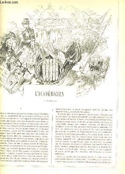 LA VIE PARISIENNE 23e anne - N 6 - L'ACADEMICIEN de DOM G. - LA SOMMEIL D'ENDYMION de RICHARD O'M. - AU CERCLE DES PATINEURS: SOUVENIRS ET REGRETS de SAHIB. - LES CHEMISES de N.
