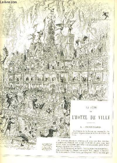 LA VIE PARISIENNE 23e anne - N 15 - LA FETE DE L'HOTEL DE VILLE: I. PREIMINAIRES, II. QUELQUES CONSEILS, III. PENDANTS LA FETE, IV. LA TOMBOLA - LES GRANDS PARISIENS AU BAL DE L'HOTEL DE VILLE de SAHIB.
