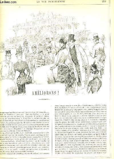 LA VIE PARISIENNE 23e anne - N 17 - AMELIORONS ! de S. - CE QU'ON DIT ET CE QU'ON PENSE: COMEDIE DE SOCIETE - LISEUSES ANGLAISES ( suivre) de L.