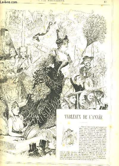 LA VIE PARISIENNE 24e anne - N 2 - TABLEAUX DE L'ANNEE, FAITS DIVERS, LES THEATRES. - CONSEILS A CEUX ET CELLES QUI CHASSENT de SAHIB. - LES METAMORPHOSES DE LA CHRONIQUE.