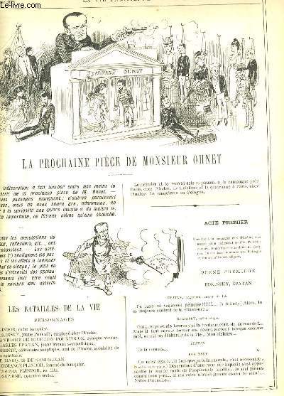 LA VIE PARISIENNE 25e anne - N 5 - LE PROCHAINE PIERE DE MONSIEUR OHNET de SCAMP. - FRANCILLON AUX FRANCAIS ET LA COMTESSE SARAH AU GYMNASE de YVES. - LA VERITE SUR LES MOTS DE 