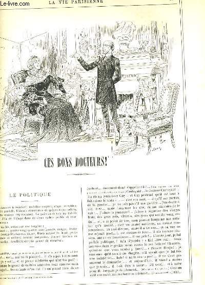 LA VIE PARISIENNE 27e anne - N 5 - CES BONS DOCTEURS ! de GYP. - LE TROOTIN D'ADALBERT de CHUT. - PLUS DE NUAGES: MODES DU JOUR de BAC. - CE QU'ON VA FAIRE DANS LE MONDE, cot des hommes, cot des femmes de RAB.