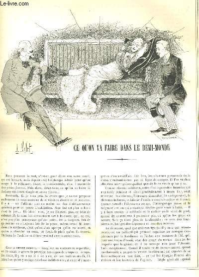 LA VIE PARISIENNE 27e anne - N 16 - CE QU'ON VA FAIRE DANS LE DEMI-MONDE de REB. - PROLEGOMENES DE L'EXPOSITION de KITT. - VEPRES LAIQUES de BAC...