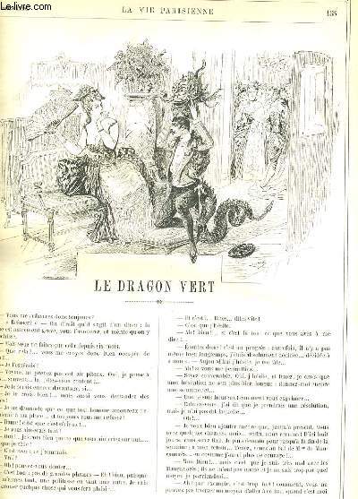 LA VIE PARISIENNE 28e anne - N 12 - LE DRAGON VERT de D. - NOUVELLES ETUDES SUR LA TOILETTE, FEMMES-LAMPES, FEMMES-ABAT-JOUR de SAHIB.