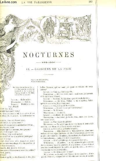 LA VIE PARISIENNE 28e anne - N 20 - NOCTURNES, IX. GARDIENS DE LA PAIX de MANCHECOURT. - LE SALON DU CHAMP DE MARS de S. - NOTES DE ROUTE EN ITALIE de DJO ( suivre) - AUTOUR DU PESSAGE de CRAFTY. - CHAMBRES MILITAIRES ( suivre) de KITT.