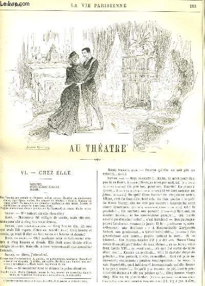 LA VIE PARISIENNE 30e anne - N 9 - AU THEATRE: VI: CHEZ ELLE de T. - FEMMES DU MIDI de BAC. - LEURS CINQ HEURES de KITT ( suivre).