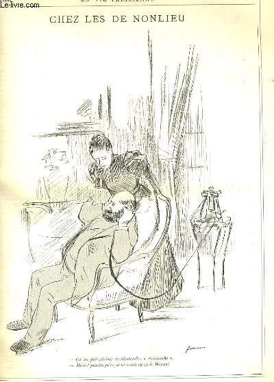 LA VIE PARISIENNE 31e anne - N 9 - CHEZ LES DE NONLIEU de FORAIN - LES CHIENS DE CES DAMES de CRAFTY. - POUR SE CHAUFFER LES MAINS de KITT.