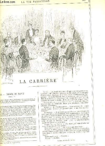 LA VIE PARISIENNE 31e anne - N 27 - NOUVELLE ETUDES SUR LE MOBILIER: 6me srie: LEURS ARMOIRES de BAC. - A LONDRES, UNE REPRESENTATION PASTORALE de MAB.