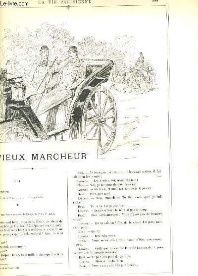 LA VIE PARISIENNE 32e anne - N 23 - LE VIEUX MARCHEUR III de MANCHECOURT ( suivre) - SPORTS FEMININS, 3e srie: FENCING de L. VALLET - IMPROMPTU DE VERSAILLES d'ANGER.