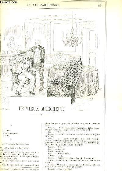 LA VIE PARISIENNE 32e anne - N 40 - LE VIEUX MARCHEUR V. de MANCHECOURT - LEURS LORGNETTES de BAC - NOS OFFICIERS, L'HEURE DU RAPPORT de MARCEAU - CORTEGE MATRIMONIAL, SUR LE CHEMIN DE LA SACRISTIE de CRAFTY.