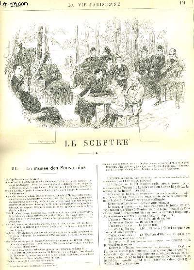 LA VIE PARISIENNE 33e anne - N 11 - DIFFERENTES FACONS DE SALUER deCY - NIDS D'HIVER de R DE LA NEZIEZE - CROQUIS PARISIENS de H. GERBAULT.