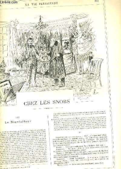 LA VIE PARISIENNE 33e anne - N 46 - CHEZ LES SNOBS, III. LE BIENFAITEUR de VEB. - 