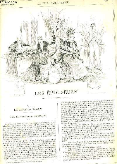 LA VIE PARISIENNE 33e anne - N 47 - PROFILS ALGERIENS (carner d'un petit yachtsman) par QWICK. - CE QU'ON DIT EN LEUR EMBRASSANT le front, la jambe, le pied, les joues, le cou... par L. VALLET.