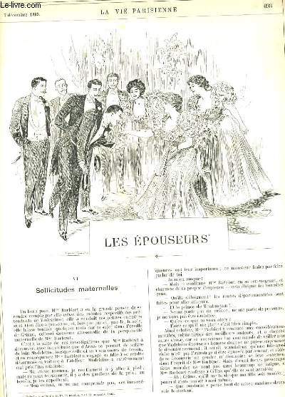 LA VIE PARISIENNE 33e anne - N 49 - ARTICLE DE PARIS par H. GERBAULT - MUSICAM ETERNAM de SAHIB - LA MODE TAILLEUR par HENRI PETIT.