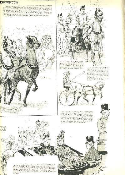 LA VIE PARISIENNE 35e anne - N 24 - POUR ALLER AU GRAND PRIX: QUELQUES VOITURES par R. DE LA NIZIERE - DE LESBOS A CORFOU, carnet de voyage par TIM - SPORT-REVUE 1897...,  travers les coins de l'enceinte rserve de longchamps ( suivre) par TAP.