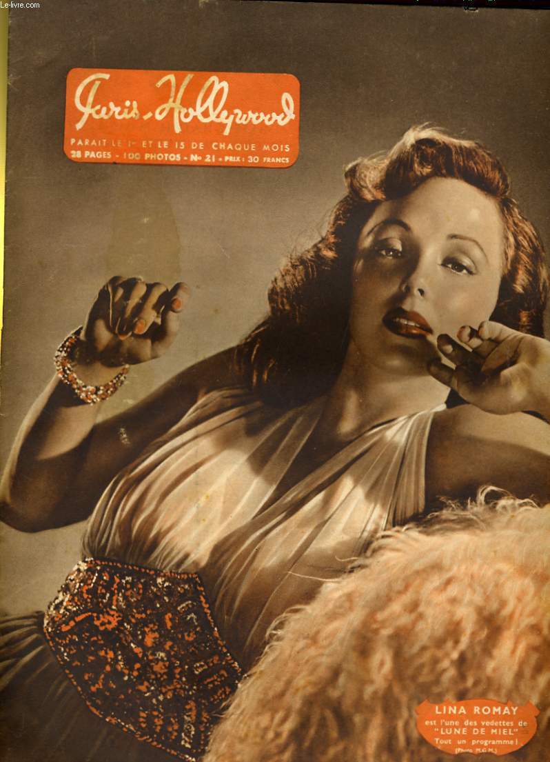 PARIS HOLLYWOOD N 21 - VIRGINIA MAYO - L'ORIENT A CONQUIS HOLLYWOOD - A L'OMBRE DES PARASOLS MULTICOLORES - TENIR LA CORDE...