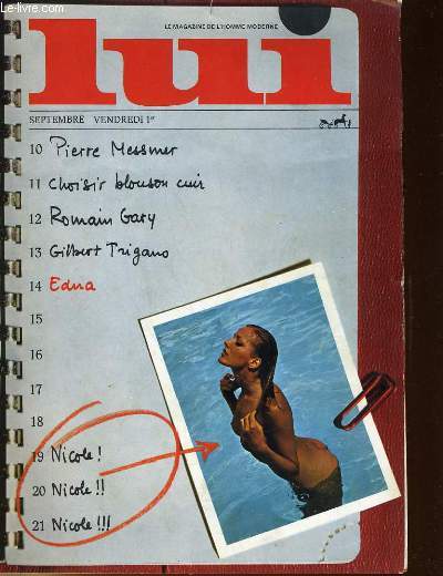 LUI, le magazine de l'homme moderne N 104 - PIERRE MESSMER - CHOISIR BLOUSON CUIR - ROMAIN GARY - GILBERT TRIGANO...