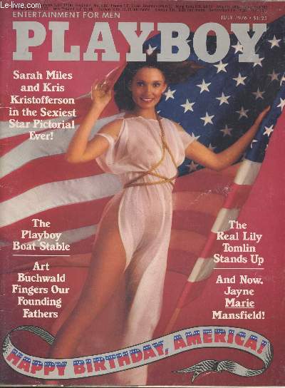 PLAYBOY ENTERTAINMENT FOR MEN N 7 - Sarah Miles and Kris Kristofferson in the sexiest star pictorial ever ! - The Playboy boat stable - The real Lily tomlin stands up - And now, Jayne Marie Mansfield ! - Art Buchwald fingers our founding fathers -etc
