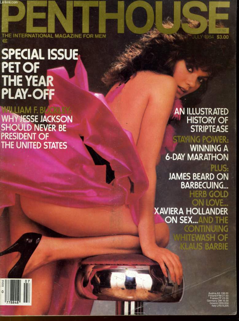 PENTHOUSE, THE MAGAZINE FOR MEN VOL. 15. No. 11 - SPECIAL ISSUE PET OF THE YEAR PLAY-OFF - WILLIAM F. BUCKLEY: WHY JESSE JACKSON SHOULD NEVER BE PRESIDENT OF THE UNITED STATES - AN ILLUSTRATED HISTORY OF STRIPTEASE...