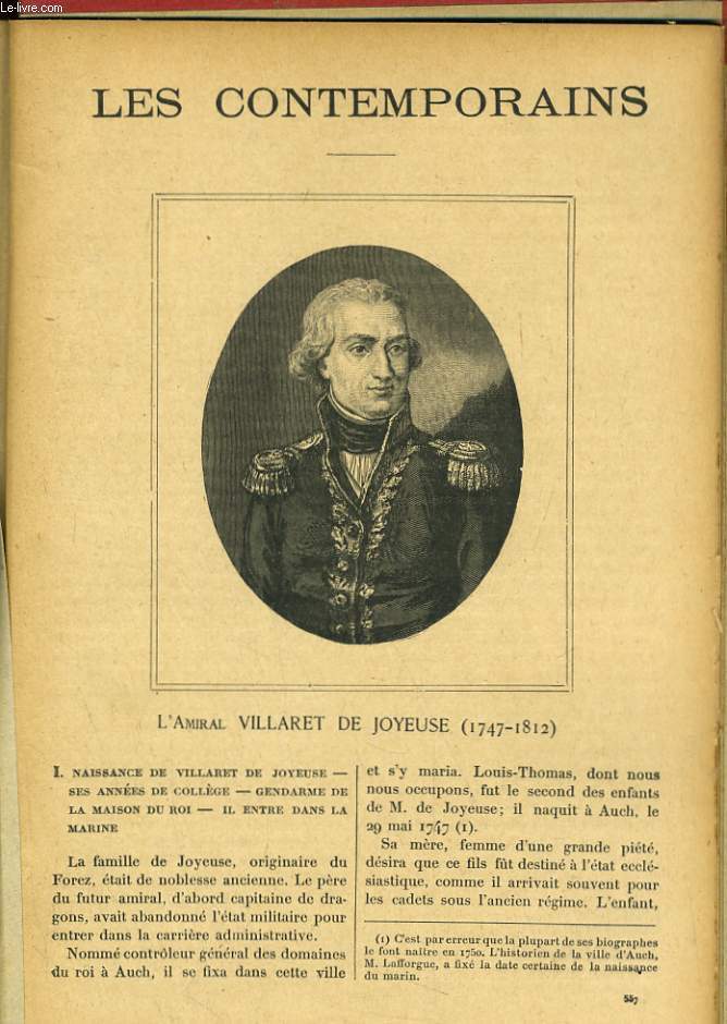 L'AMIRAL VILLARET DE JOYEUSE (1747-1812)