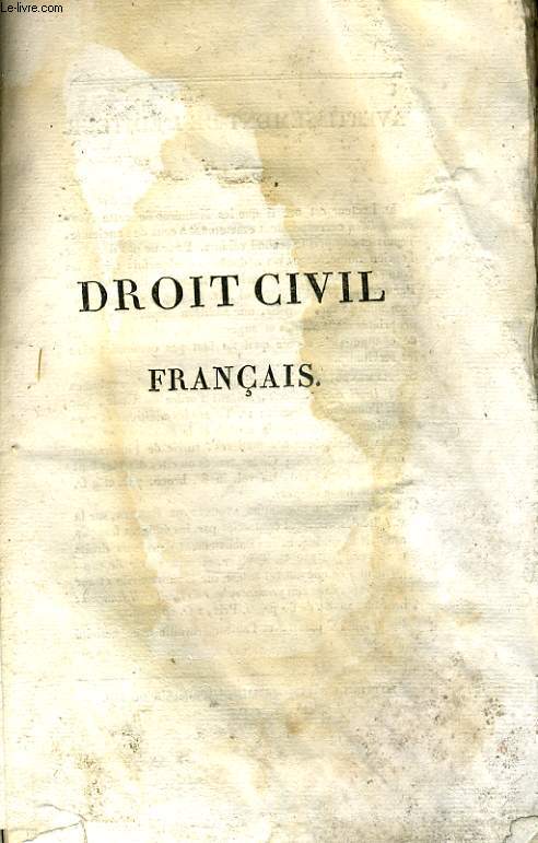 LE DROIT CIVIL FRANCAIS, SUIVANT L'ORDRE DU CODE TOME VIII