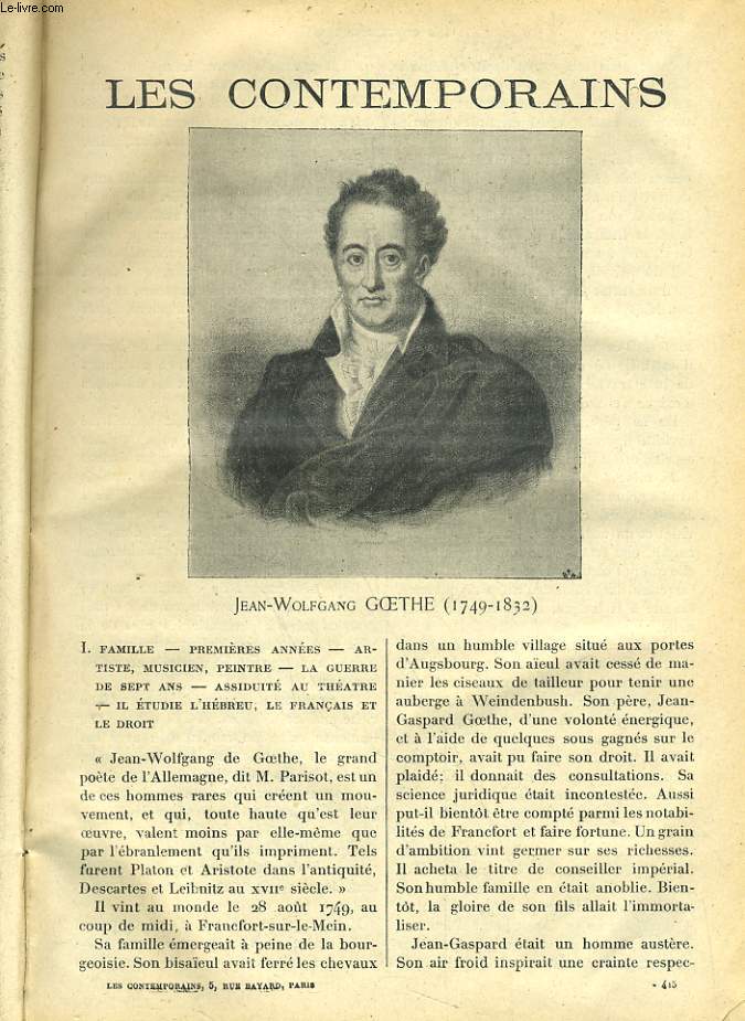 JEAN-WOLFGANG GOETHE (1749-1832) - J. VASATE