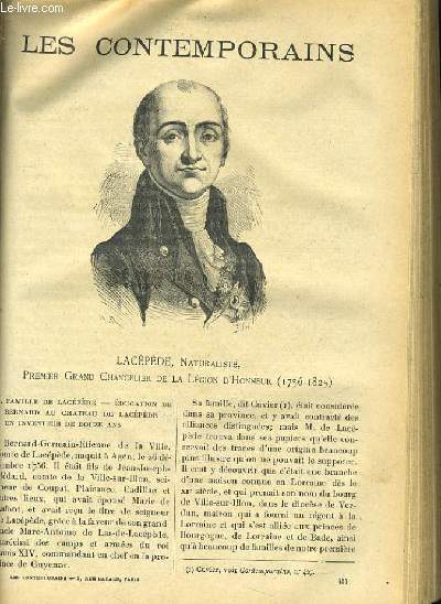 LACEPEDE, NATURALISTE, PREMIER GRAND CHANDELIER DE LA LEGION D'HONNEUR (1756-1825)