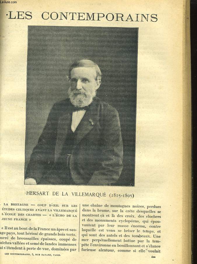 HERSART DE LA VILLEMARQUE (1815-1895)