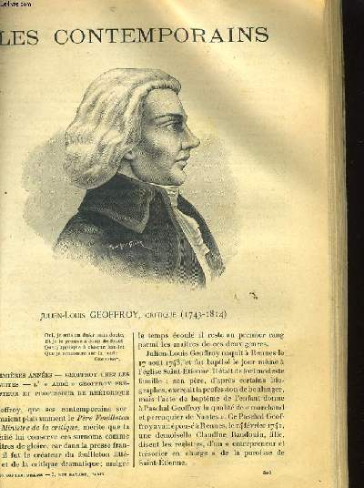 JULIEN-LOUIS GEOFFROY, CRITIQUE (1743-1814)