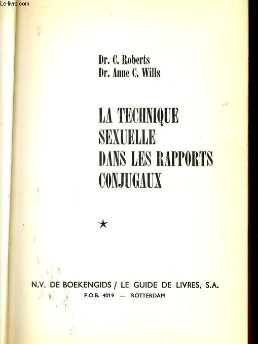 LA TECHNIQUE SEXUELLE DANS LES RAPPORTS CONJUGAUX