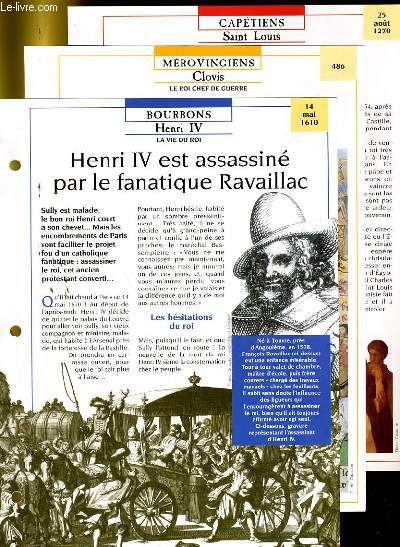 LOT D'ENVIRON 70 FICHES DE LA VIE DU ROI, LE ROI CHEF DE GUERRE, LE ROI LES ARTS ET LES SCIENCES (LOUIS XIV, HENRI IV, CHARLES IX...)