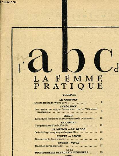L'ABC DE LA FEMME PRATIQUE - 35 NUMEROS de numros supplmentaires du Femina pratique - cahier de elle