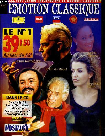 LES PLUS GRANDS INTERPRETENT LA MUSIQUE CLASSIQUE - EMOTION CLASSIQUE N1